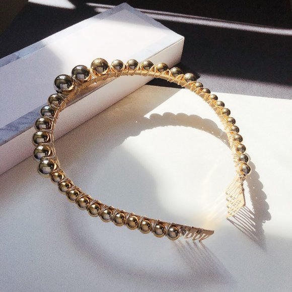 NEW Gold Balls Hairband - Picture 2 of 3